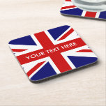 Dessous-de-verre Drapeau britannique Union Jack carré dessous de ve<br><div class="desc">Drapeau britannique Union Jack carré dessous de verre de liège ensemble. Boire sur mesure des boissons comme la bière,  le vin,  le soda etc. Design anglais orgueil avec le drapeau britannique Royaume-Uni,  Grande-Bretagne,  Angleterre</div>