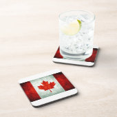 Dessous-de-verre Drapeau canadien en détresse (Côté Droit)