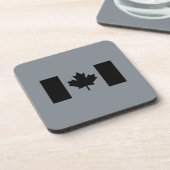 Dessous-de-verre Drapeau canadien en noir (Côté gauche)