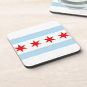 Dessous-de-verre Drapeau de Chicago, Illinois Beverage Coaster (Côté gauche)