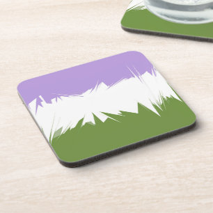 Dessous-de-verre Drapeau de fierté Genderqueer abstrait ZigZag épic