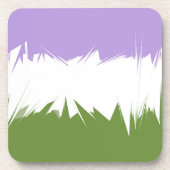 Dessous-de-verre Drapeau de fierté Genderqueer abstrait ZigZag épic (Devant)