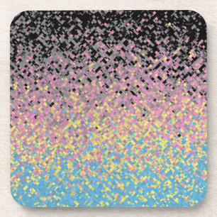 Dessous-de-verre Drapeau de fierté polygender pixelisé funky tripan