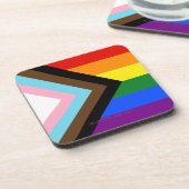 Dessous-de-verre Drapeau de fierté Progress Pride de SlipperyJoe si (Côté gauche)