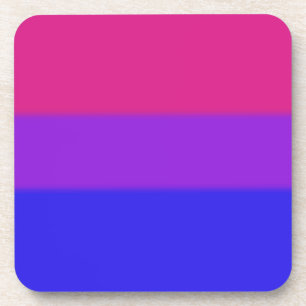Dessous-de-verre Drapeau de la fierté bisexuelle tombée