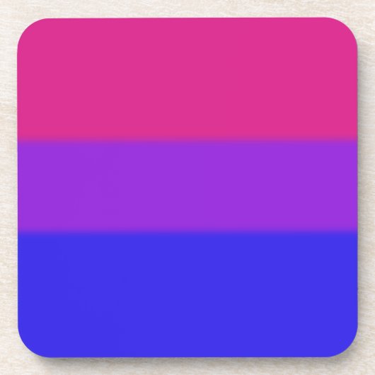Dessous-de-verre Drapeau de la fierté bisexuelle tombée (Devant)