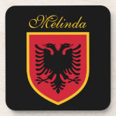 Dessous-de-verre Drapeau de l'Albanie (Devant)