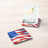 Dessous-de-verre Drapeau de l'impressionnisme Abstrait américain (Côté Droit)