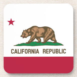 Dessous-de-verre Drapeau de l'ours de Californie, États-Unis