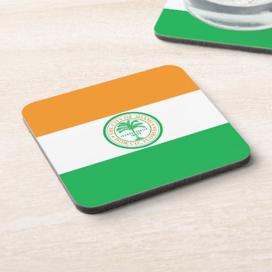 Dessous-de-verre Drapeau de Miami, Florida Beverage Coaster (Côté gauche)