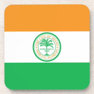 Dessous-de-verre Drapeau de Miami, Florida Beverage Coaster