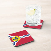 Dessous-de-verre Drapeau de Saint-Louis, Missouri Beverage Coaster (Côté Droit)