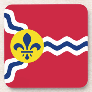 Dessous-de-verre Drapeau de Saint-Louis, Missouri Beverage Coaster