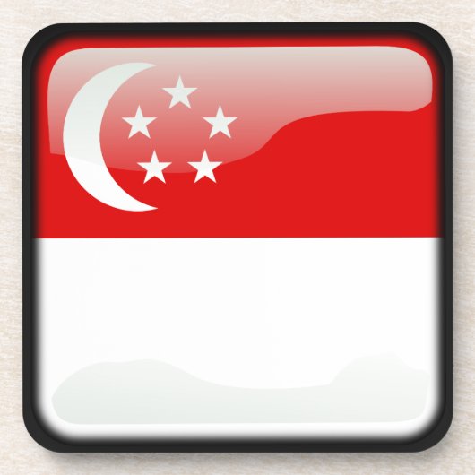 Dessous-de-verre Drapeau de Singapour (Devant)