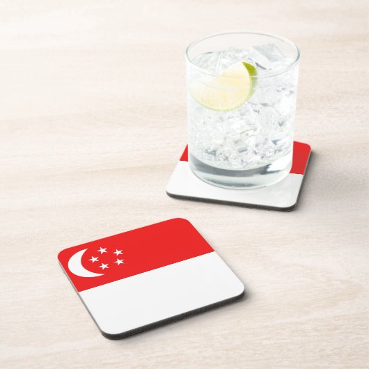 Dessous de verre Drapeau de Singapour (Côté Droit)