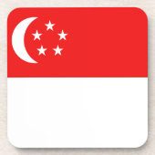 Dessous de verre Drapeau de Singapour (Devant)