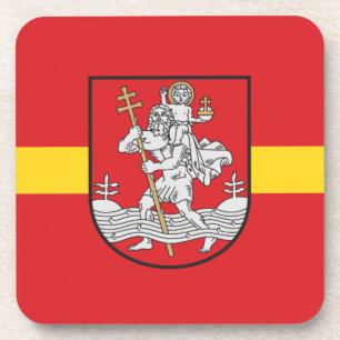Dessous-de-verre Drapeau de Vilnius, Lituanie Beverage Coaster