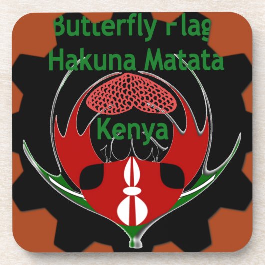 Dessous-de-verre Drapeau du Kenya - Hakuna Matata Patriotic (Devant)