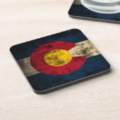 Dessous-de-verre Drapeau grunge du Colorado (Côté gauche)