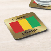 Dessous-de-verre Drapeau Guinée-Conakry+Dessous de verre texte (Côté gauche)