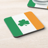 Dessous-de-verre Drapeau irlandais avec le trèfle (Côté gauche)