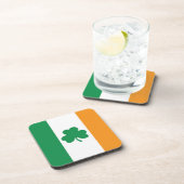 Dessous-de-verre Drapeau irlandais avec le trèfle (Côté Droit)