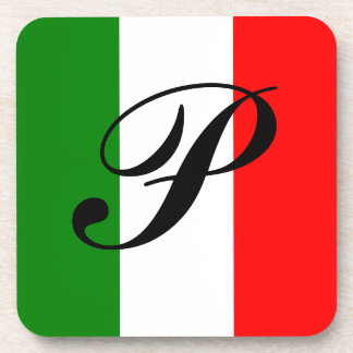 Dessous-de-verre Drapeau italien avec initiale