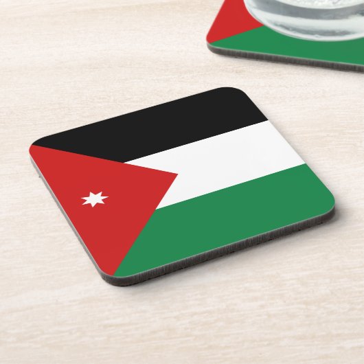 Dessous de verre Drapeau Jordanie (Côté gauche)