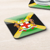 Dessous-de-verre Drapeau laqué jamaïcain (Côté gauche)