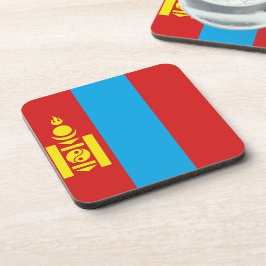 Dessous de verre Drapeau Mongolie (Côté gauche)
