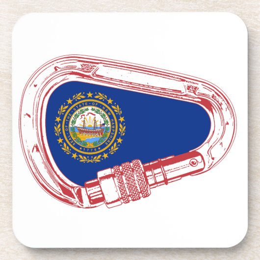 Dessous-de-verre Drapeau New Hampshire Escalade carabiner (Devant)