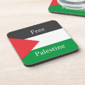 Dessous-de-verre Drapeau palestinien Libérez la Palestine customisé (Côté gauche)