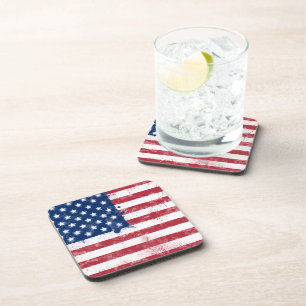 Dessous-de-verre Drapeau peint des Etats-Unis