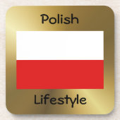 Dessous-de-verre Drapeau Pologne+Dessous de verre texte (Devant)