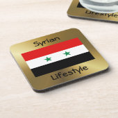 Dessous-de-verre Drapeau Syrie+Dessous de verre texte (Côté gauche)