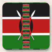 Dessous-de-verre Drapeaux miniers sans fil du Kenya Frames Art (Devant)