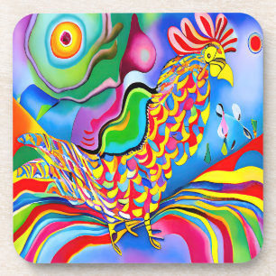 Dessous-de-verre "Dreamscape Bird". Un cocktail abstrait surréalist