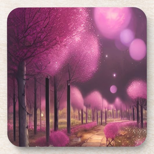 Dessous-de-verre Dreamy Rose Nightscape (Devant)