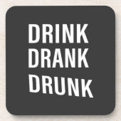 Dessous-de-verre drinker cite des phrases qui disent : (Devant)