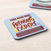 Dessous-de-verre Drôle 4 juillet Indépendance Fireworks Expert (Côté gauche)