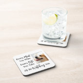 Dessous-de-verre Drôle Chien Dit Votre Photo (Côté Droit)