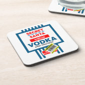 Dessous-de-verre Drôle Étiquette de la Vodka de Noël (Côté gauche)
