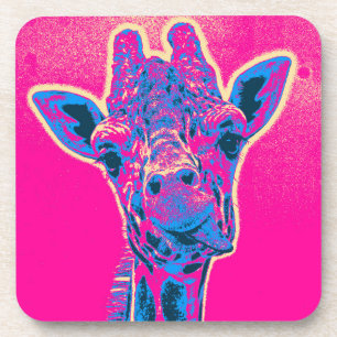 Dessous-de-verre Drôle Giraffe Sticking out son langue