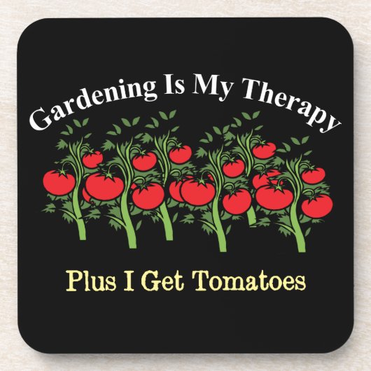 Dessous-de-verre Drôle Jardinage Est Mon Thérapie (Devant)