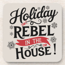 Drôle Noël Beverage Coaster