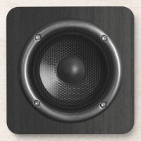 Dessous de verre drôles de musique de haut-parleur