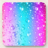 Dessous-de-verre Droplets d'eau rose et bleu d'Aqua (Devant)