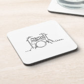 Dessous-de-verre Drummer Music Design Drums One-Line (Côté gauche)