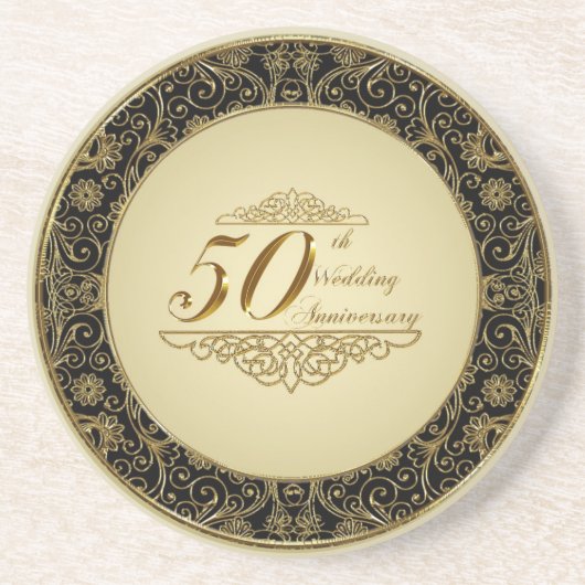 dessous de verre du 50e anniversaire du Mariage (Devant)