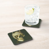 Dessous de verre du crâne diable gothique (Côté Droit)